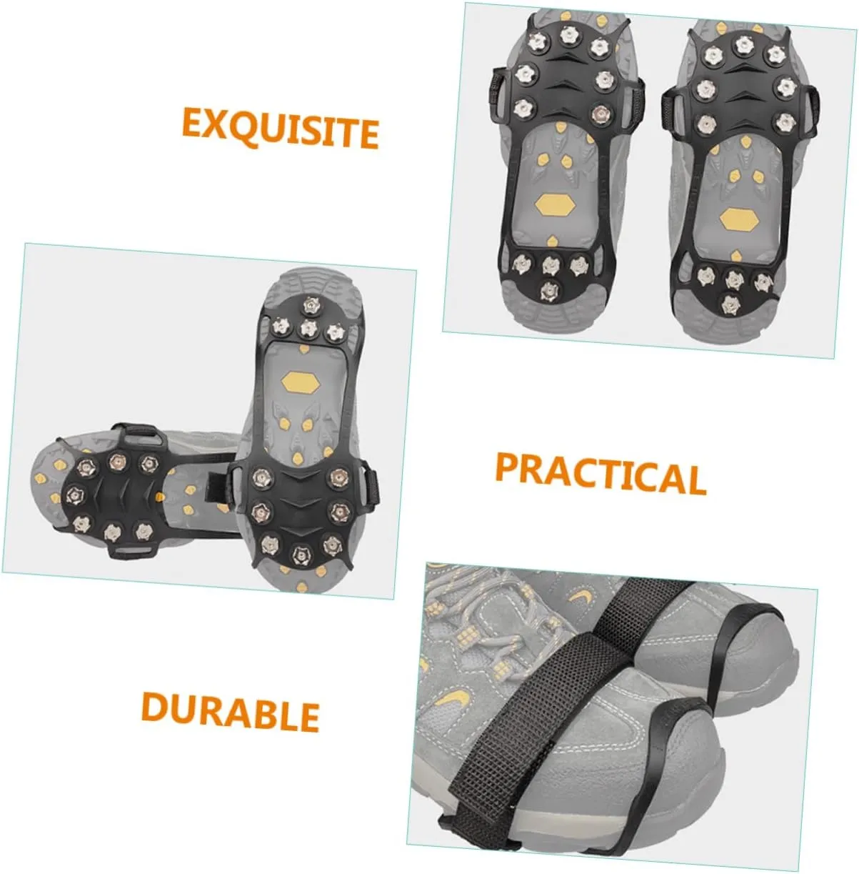 1 Pair Mountaineering Covers Anti-Slip Shoe Covers Climbing Anti-Slip Spike Climbing Shoes Grippers