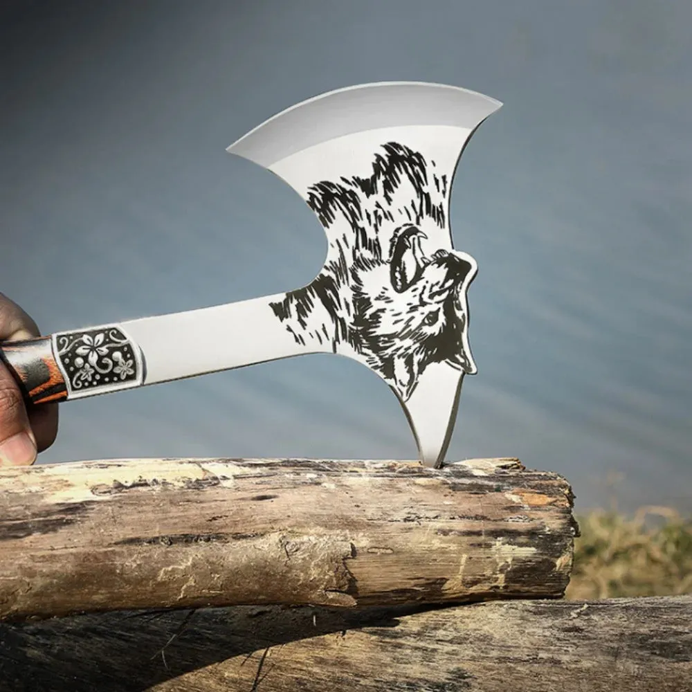 1 pc Stainless Steel Camping Axe with Sheath