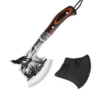 1 pc Stainless Steel Camping Axe with Sheath