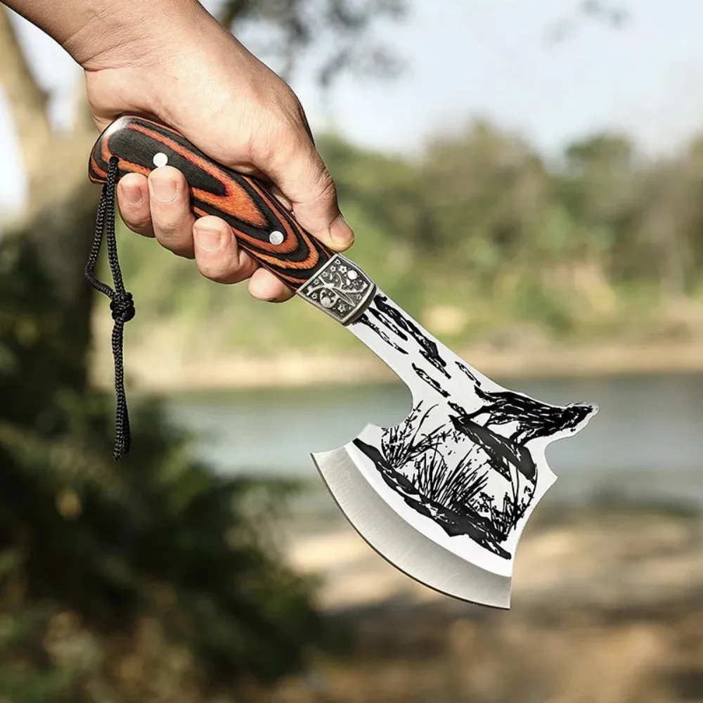 1 pc Stainless Steel Camping Axe with Sheath