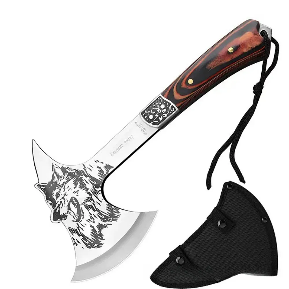 1 pc Stainless Steel Camping Axe with Sheath