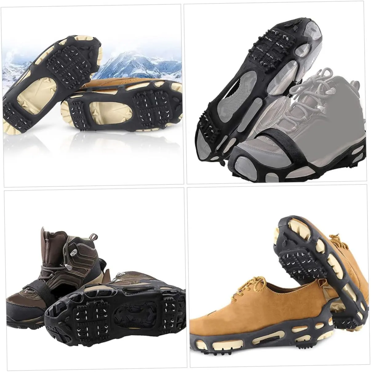 1 Set 24 Teeth Crampons Shoes Climbing Anti- Spike Anti-Slip Shoe Accessory Snowfield Shoe Cover Anti-
