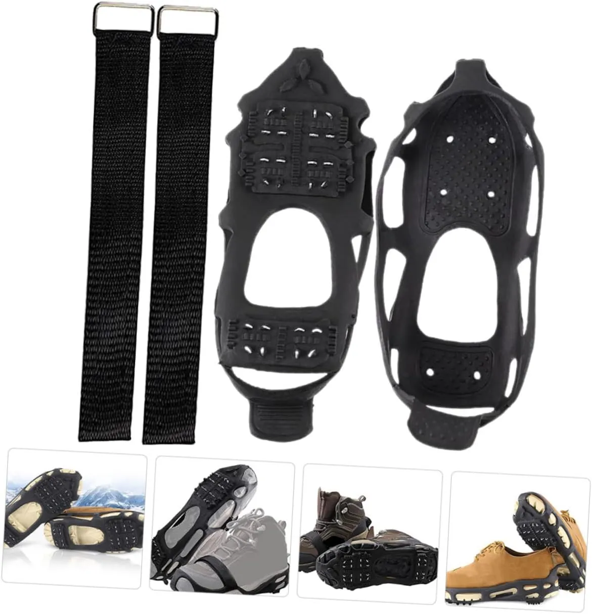 1 Set 24 Teeth Crampons Shoes Climbing Anti- Spike Anti-Slip Shoe Accessory Snowfield Shoe Cover Anti-