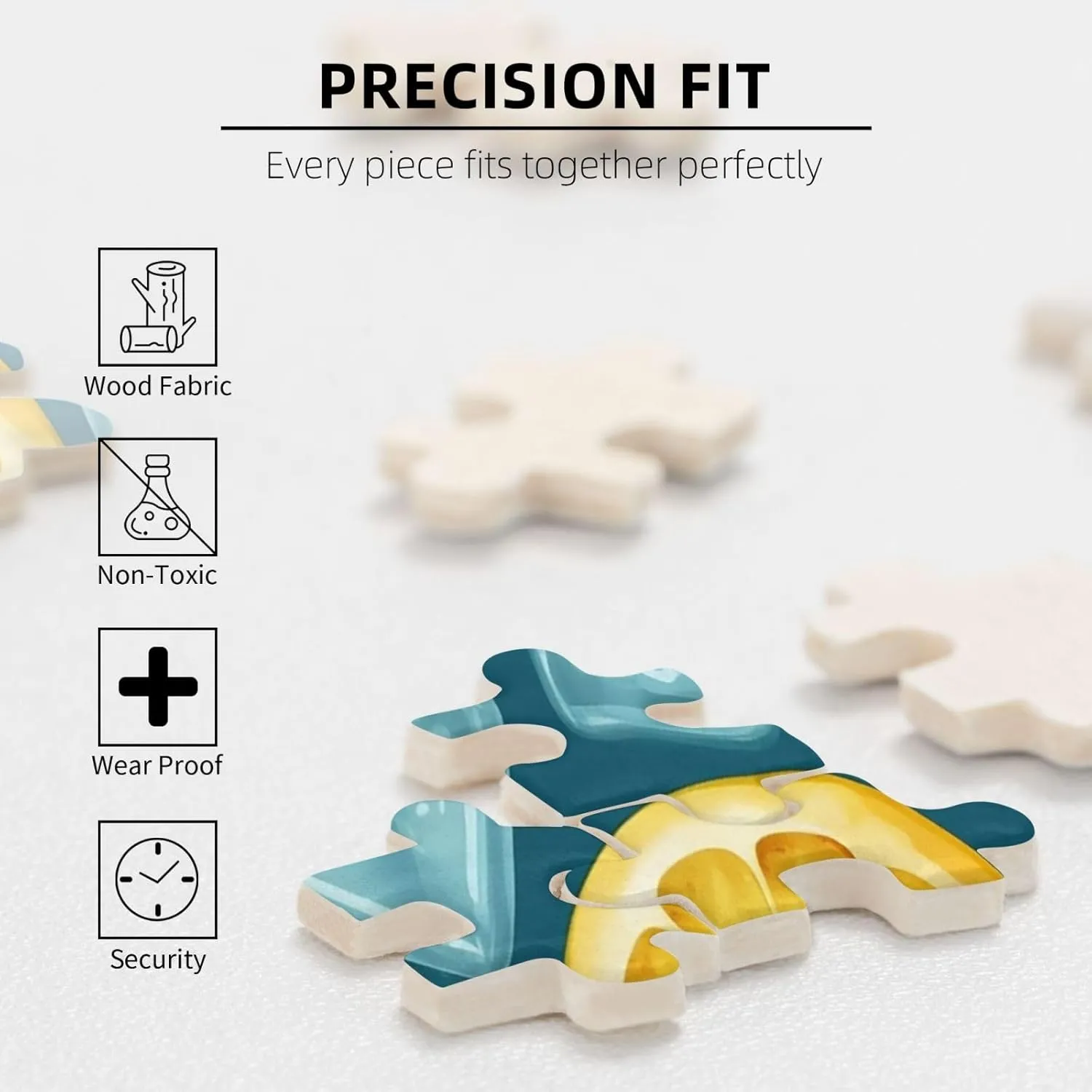 1000 Piece Jigsaw Puzzle for Adults Personalized Picture Puzzle Ice Cubes and Lemon Customized Wooden Puzzle for Family, Birthday, Wedding, Game Nights Gifts, 29.5"x19.7"