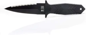 11060002 Protcteur 4" MOX Steel Serrated Blade Black Fixed Knife