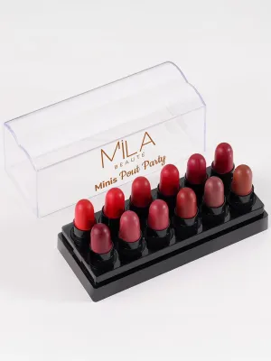 12 Creamy Matte Mini Lipstick Kit | Lip Hydrating & Light-weight | Long Lasting Lipsticks for Women | Suitable All Indian Tones