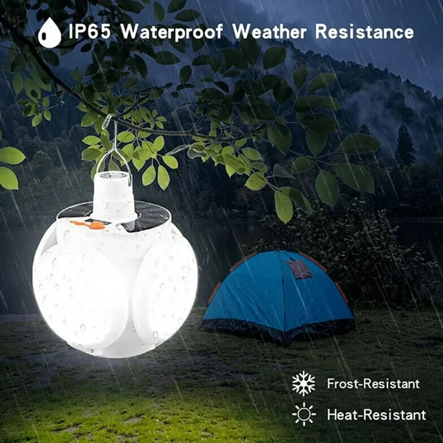 12590 Solar Multi-Functional Emergency LED Light Bulb with USB Charging