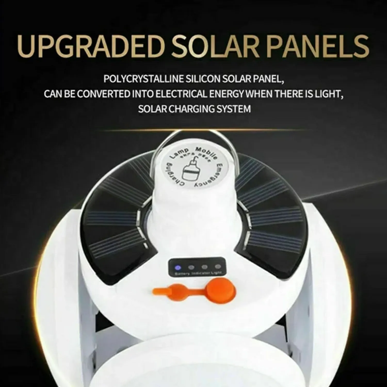 12590 Solar Multi-Functional Emergency LED Light Bulb with USB Charging