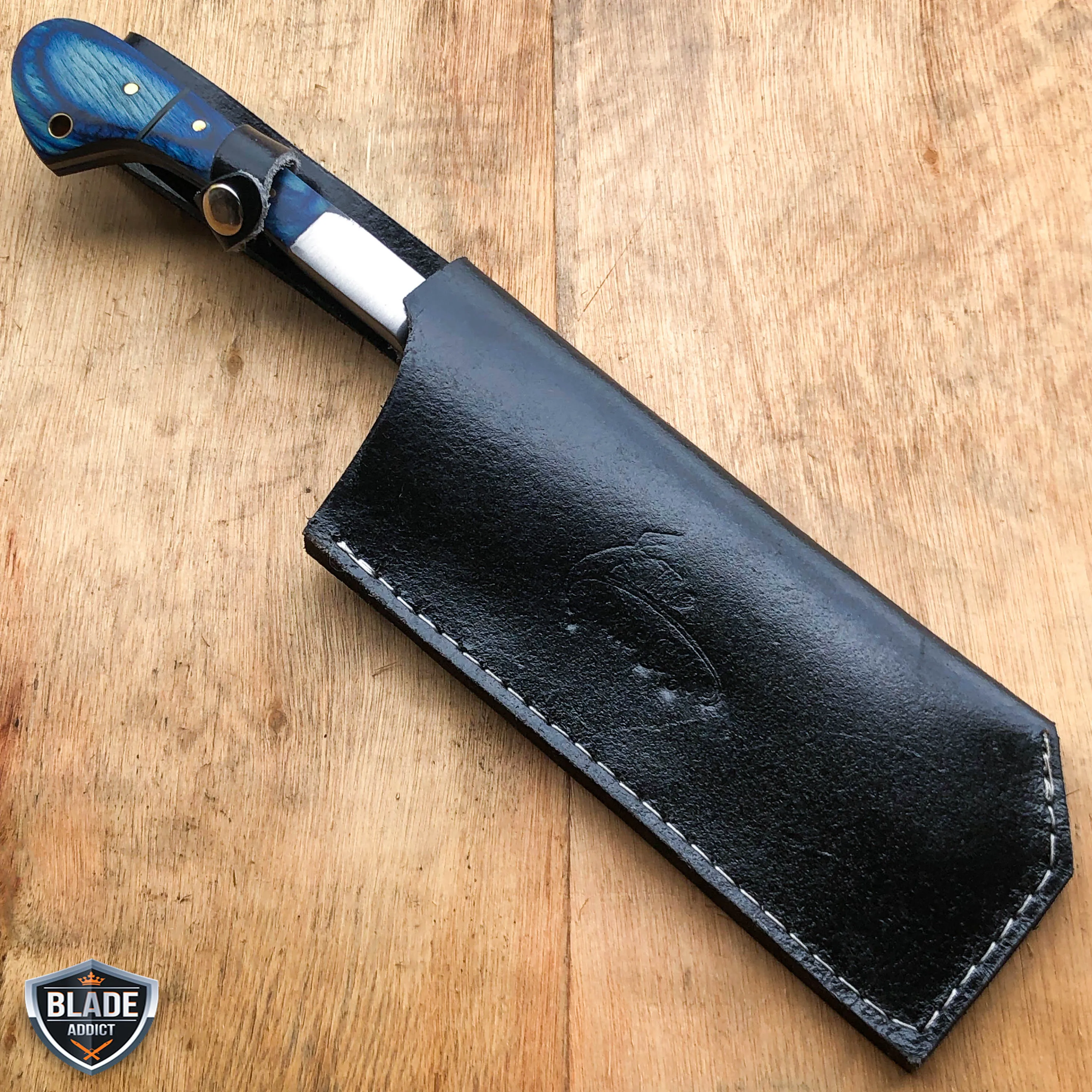 12" MEAT CLEAVER CHEF BUTCHER KNIFE Stainless Steel Chopper Full Tang Kitchen
