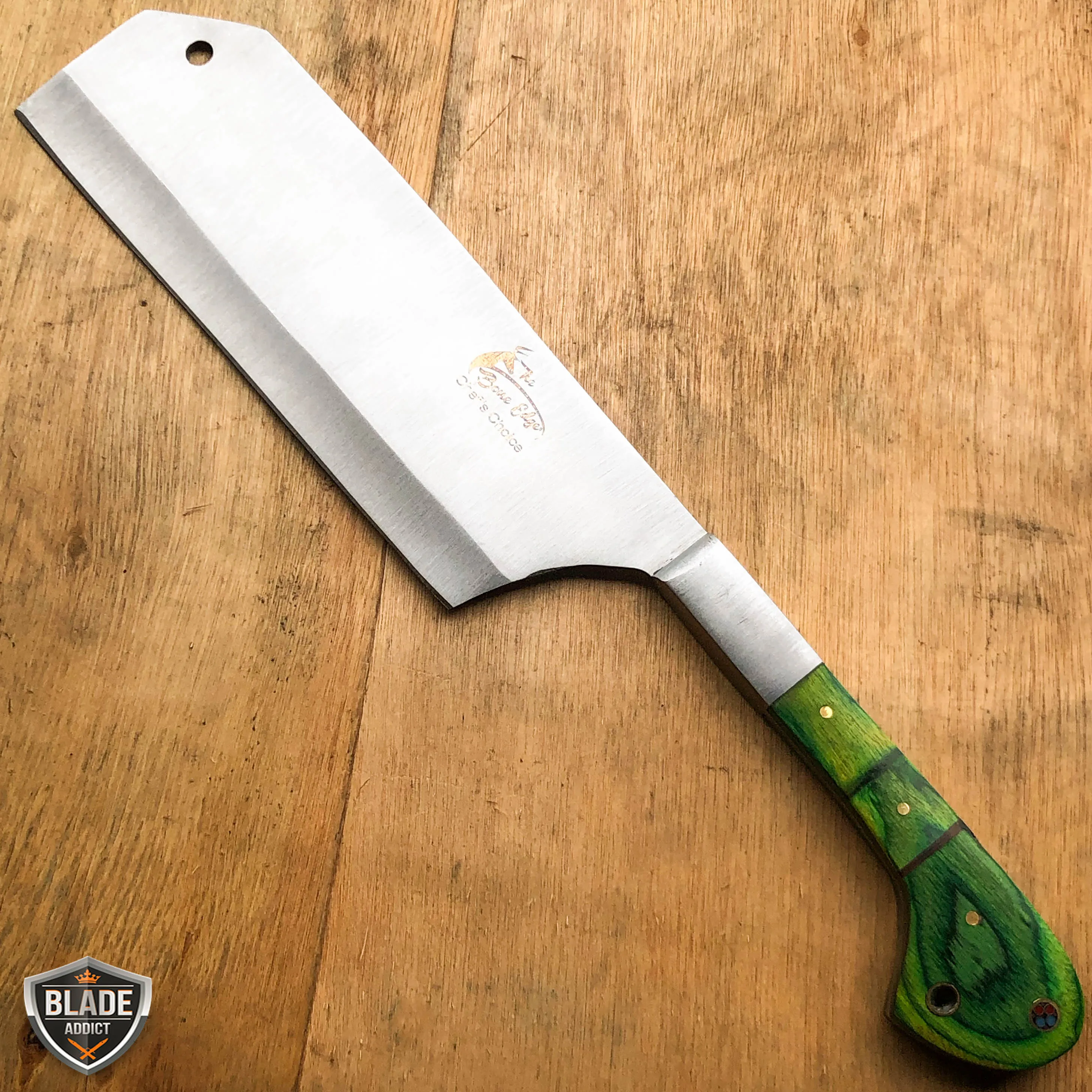 12" MEAT CLEAVER CHEF BUTCHER KNIFE Stainless Steel Chopper Full Tang Kitchen