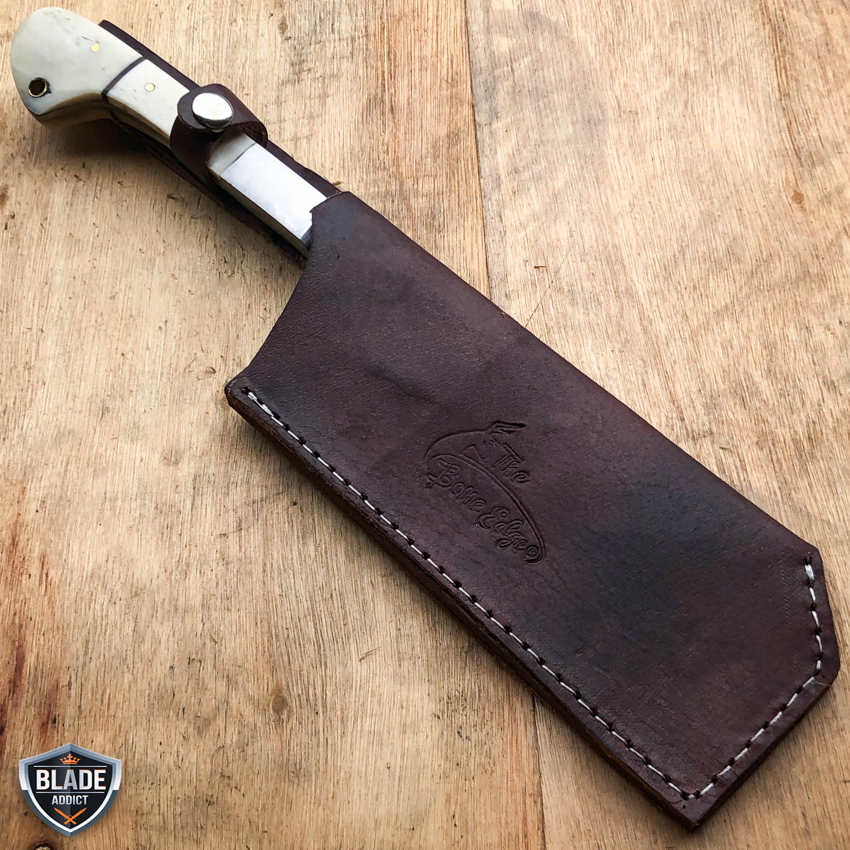 12" MEAT CLEAVER CHEF BUTCHER KNIFE Stainless Steel Chopper Full Tang Kitchen
