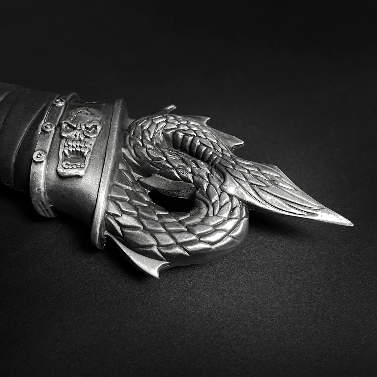 14" Stainless Steel Fire Dragon Axe with stand