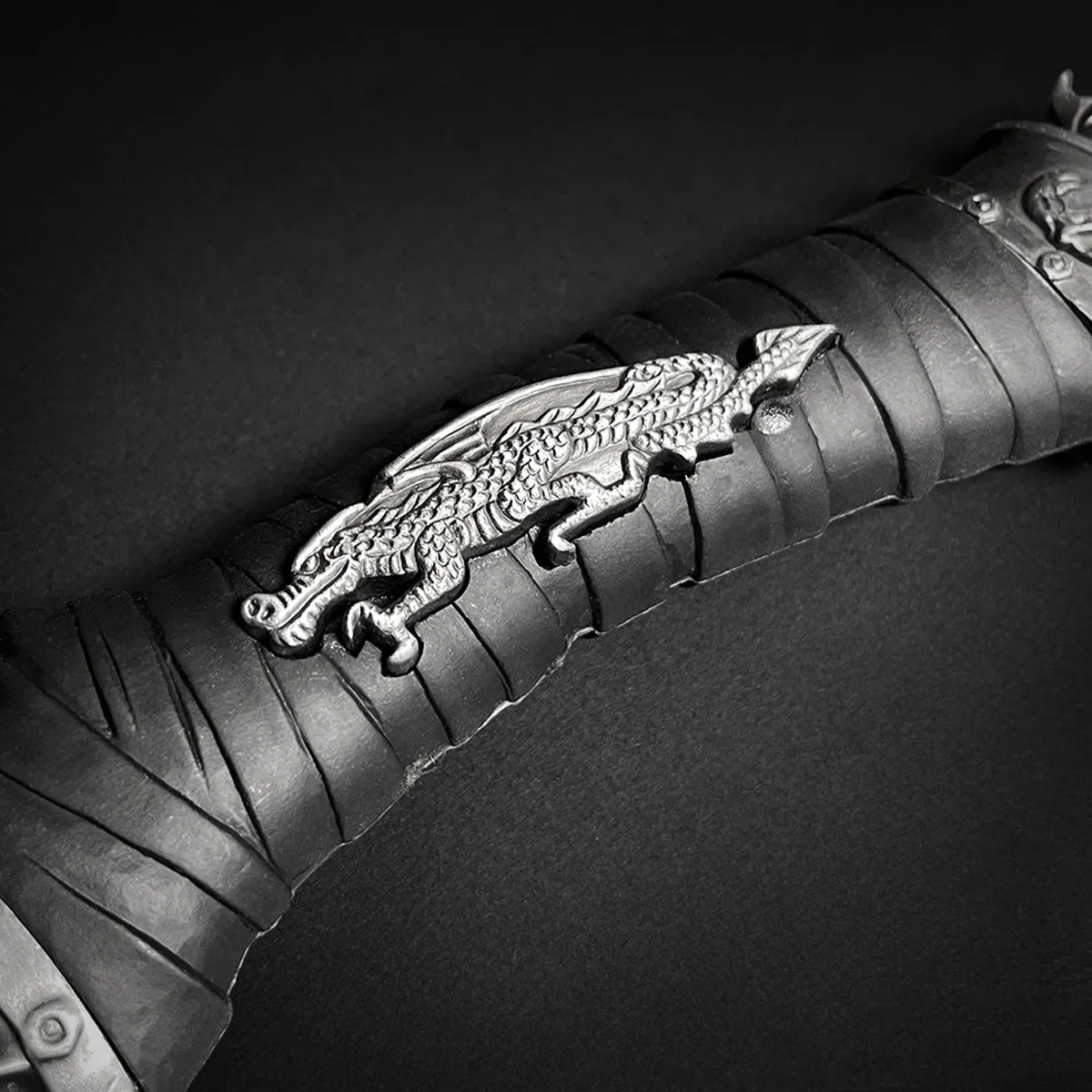 14" Stainless Steel Fire Dragon Axe with stand