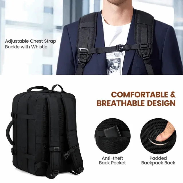 17in Laptop Backpack Travel Bag and 40L Carry On Suitcase