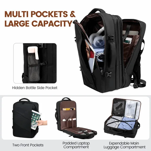 17in Laptop Backpack Travel Bag and 40L Carry On Suitcase