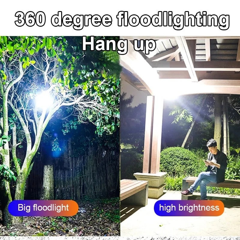 1Pc Solar LED Camping Light USB Rechargeable Bulb Outdoor Searchlight Tent Lamp Portable Lanterns Emergency Strong Light