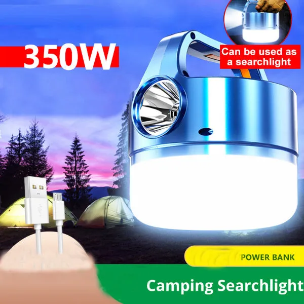 1Pc Solar LED Camping Light USB Rechargeable Bulb Outdoor Searchlight Tent Lamp Portable Lanterns Emergency Strong Light