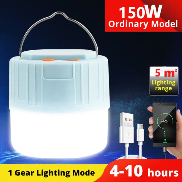 1Pc Solar LED Camping Light USB Rechargeable Bulb Outdoor Searchlight Tent Lamp Portable Lanterns Emergency Strong Light