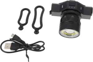 1set Rechargeable Bike Front Light Cob Led Headlight for Mountain Biking Easy Installation Lightweight Portable Multiple Lighting Modes Material