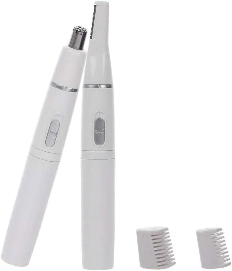 2-in-1 Face Eyebrow Scissors Hair Trimmer Mini Portable Women Body Shaver Remover Blade Razor Epilator