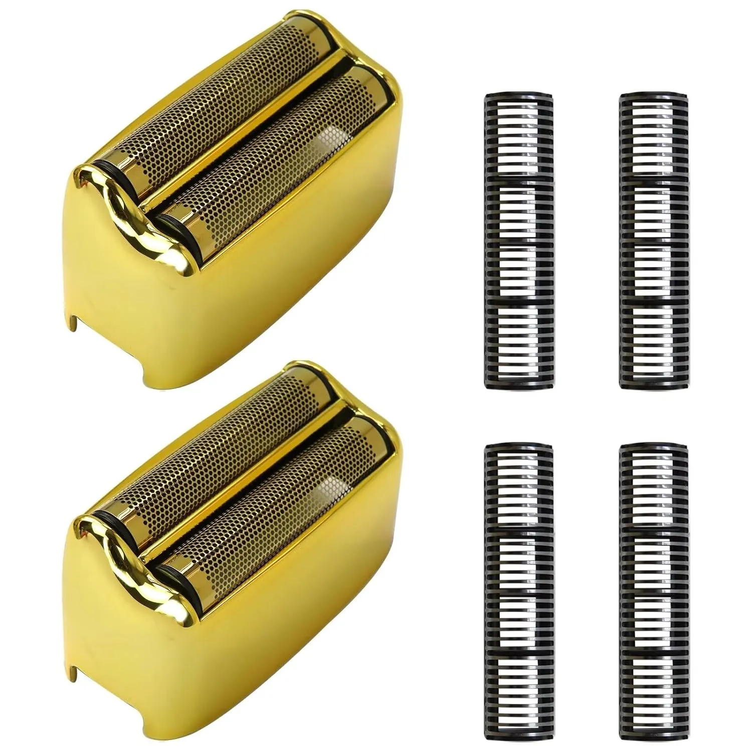 2 Pack Gold Shaver Replacement Foil and Cutters for Ba bylis Barberology Double FXFS2 Metal shaver foil replacement