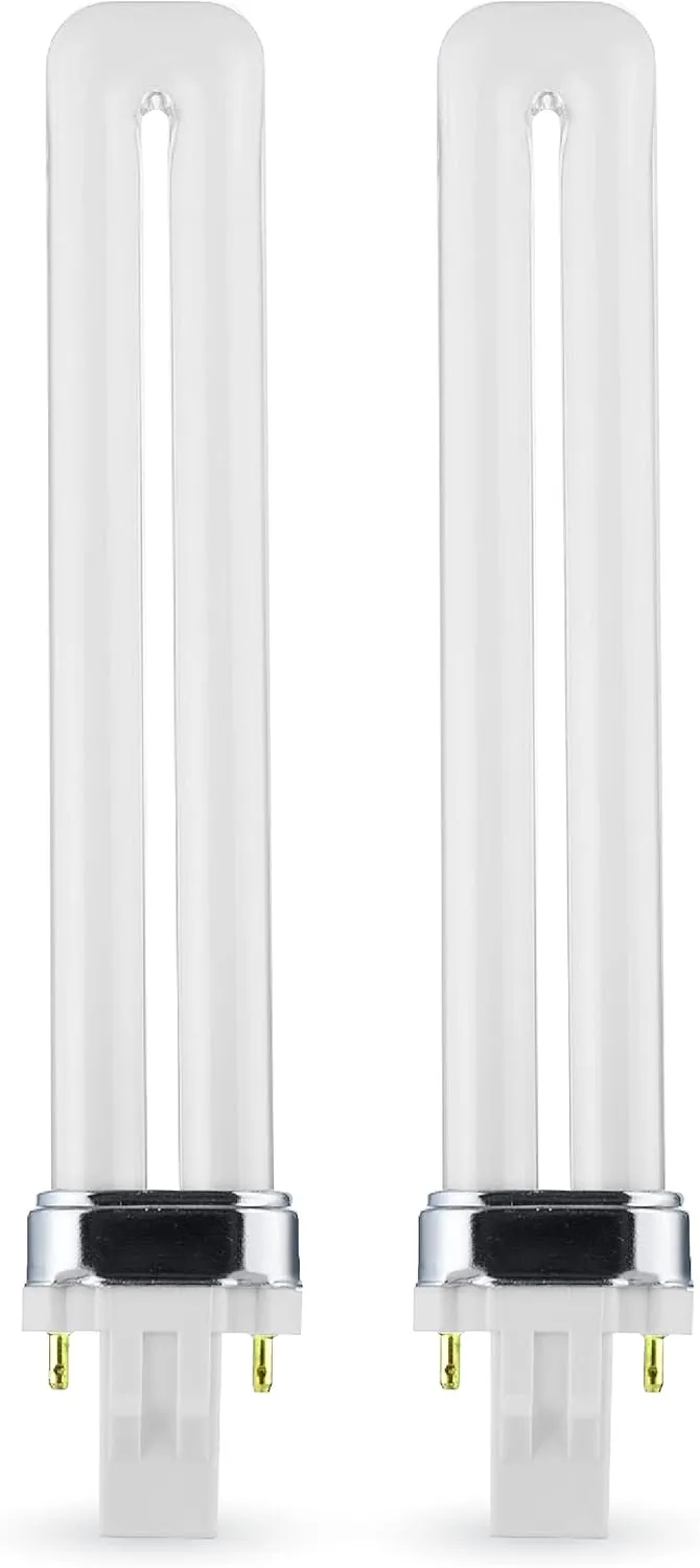(2 Pack) PL-13W 841, 2 Pin GX23, 13 Watt Single U-Shaped Twin Tube, Compact Fluorescent Light Bulb, Replaces Philips PLS13W41 GX23, Sylvania CF13DS841 GX23