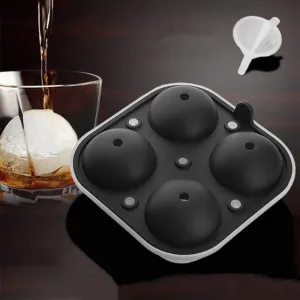 2 Pack Silicone Grade Ice Ball Maker & Tray