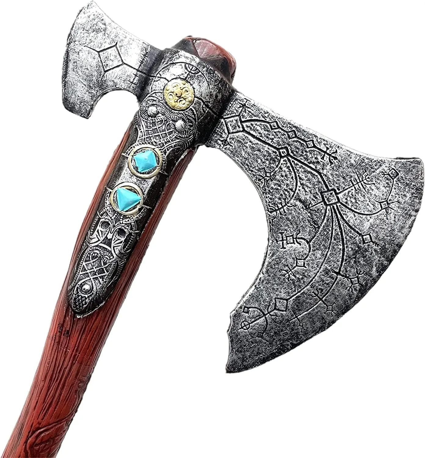 22” Fantasy Kratos Blades of Chaos Flame Foam Sword Axe Knife Blades Props 1:1 Scale LARP