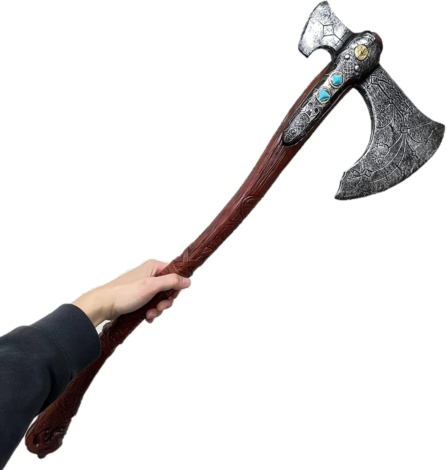 22” Fantasy Kratos Blades of Chaos Flame Foam Sword Axe Knife Blades Props 1:1 Scale LARP
