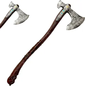 22” Fantasy Kratos Blades of Chaos Flame Foam Sword Axe Knife Blades Props 1:1 Scale LARP