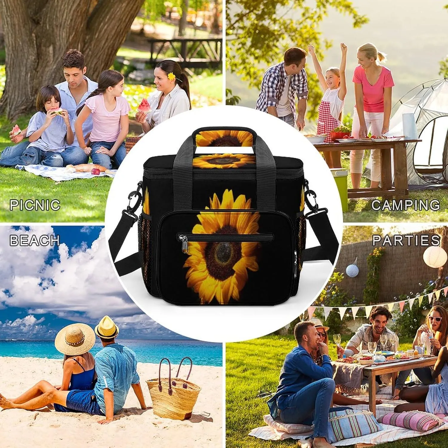 22.5L Insulated Camping Coolers Bag Large Leakproof Ice Chest for Beach Travel Picnic