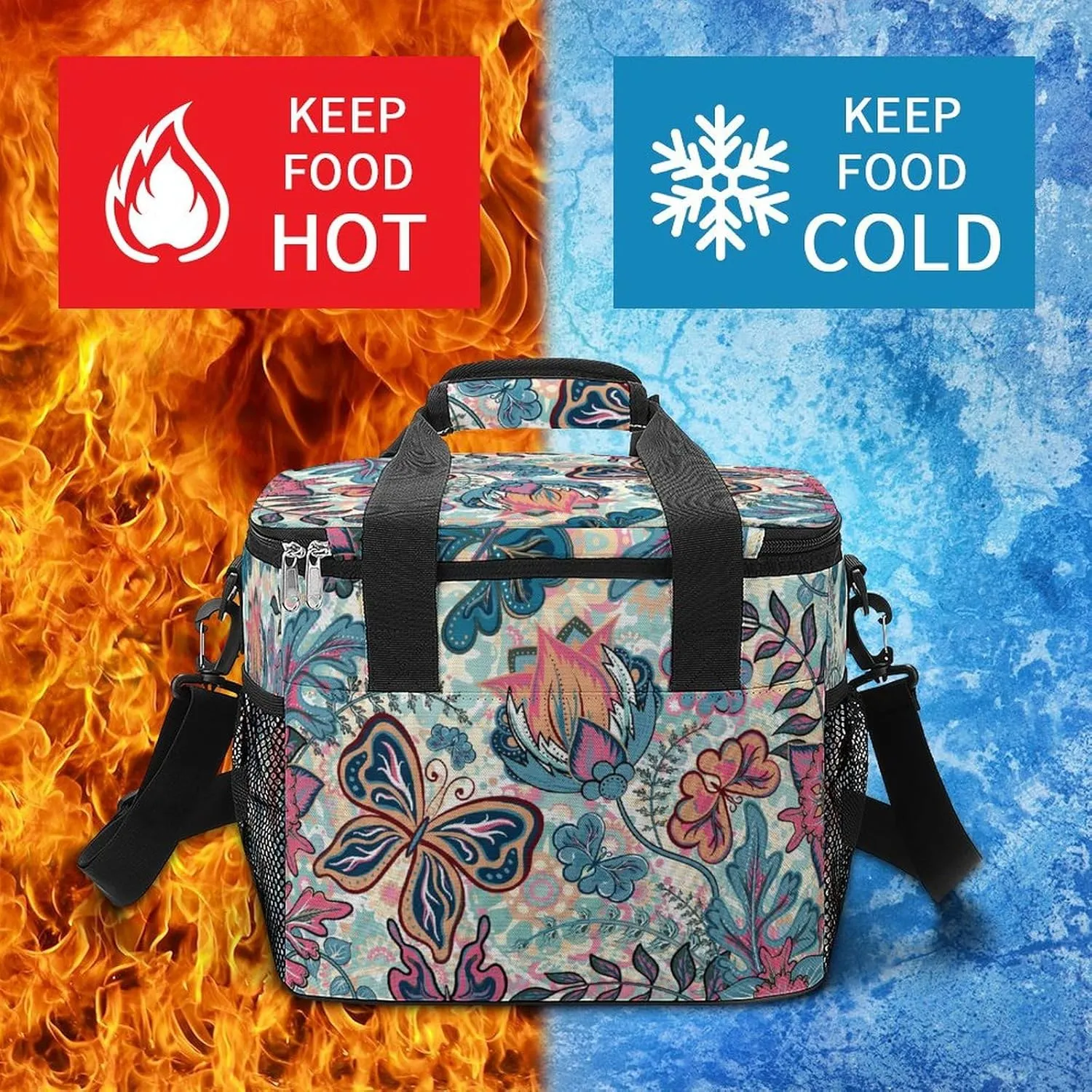 22.5L Waterproof Soft Cooler BagInsulated Lunch Box for Camping Fishing Beach Road Trips