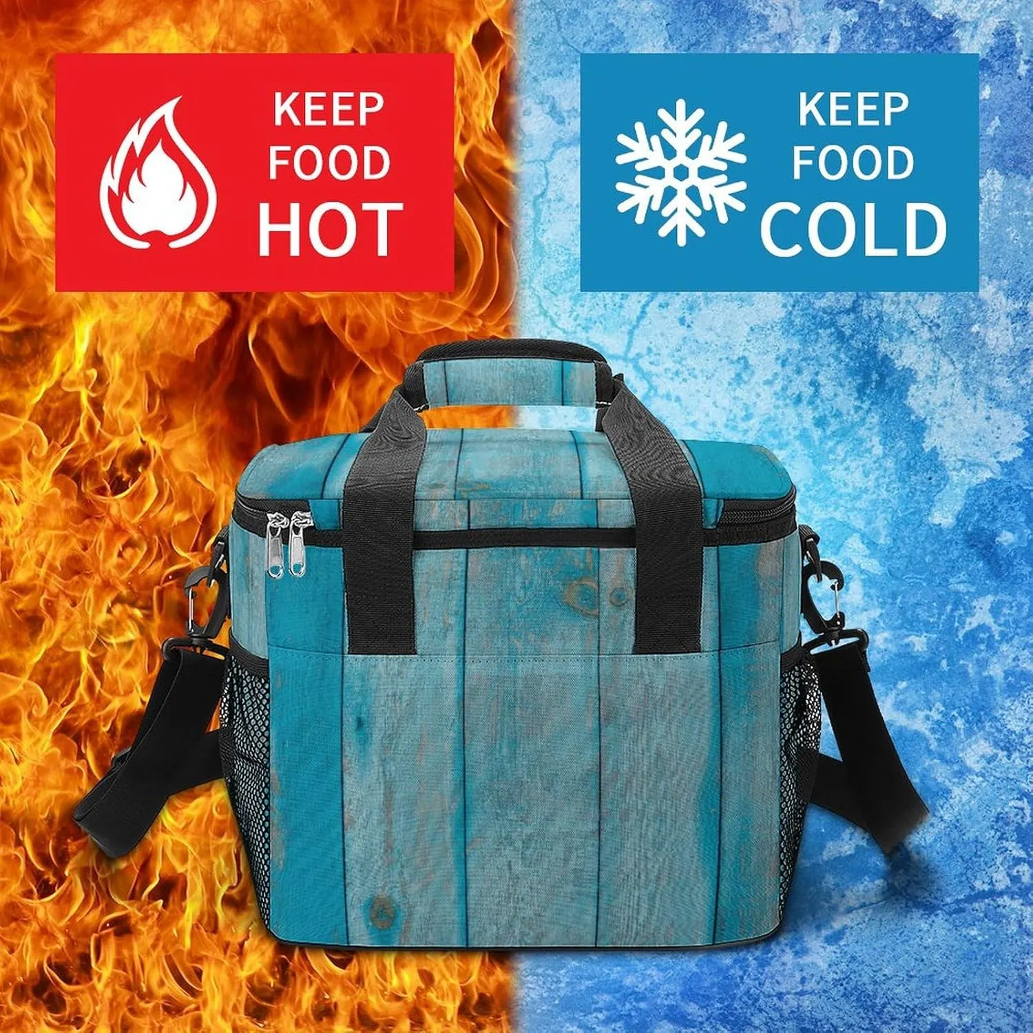 22.5L Waterproof Soft Cooler BagInsulated Lunch Box for Camping Fishing Beach Road Trips