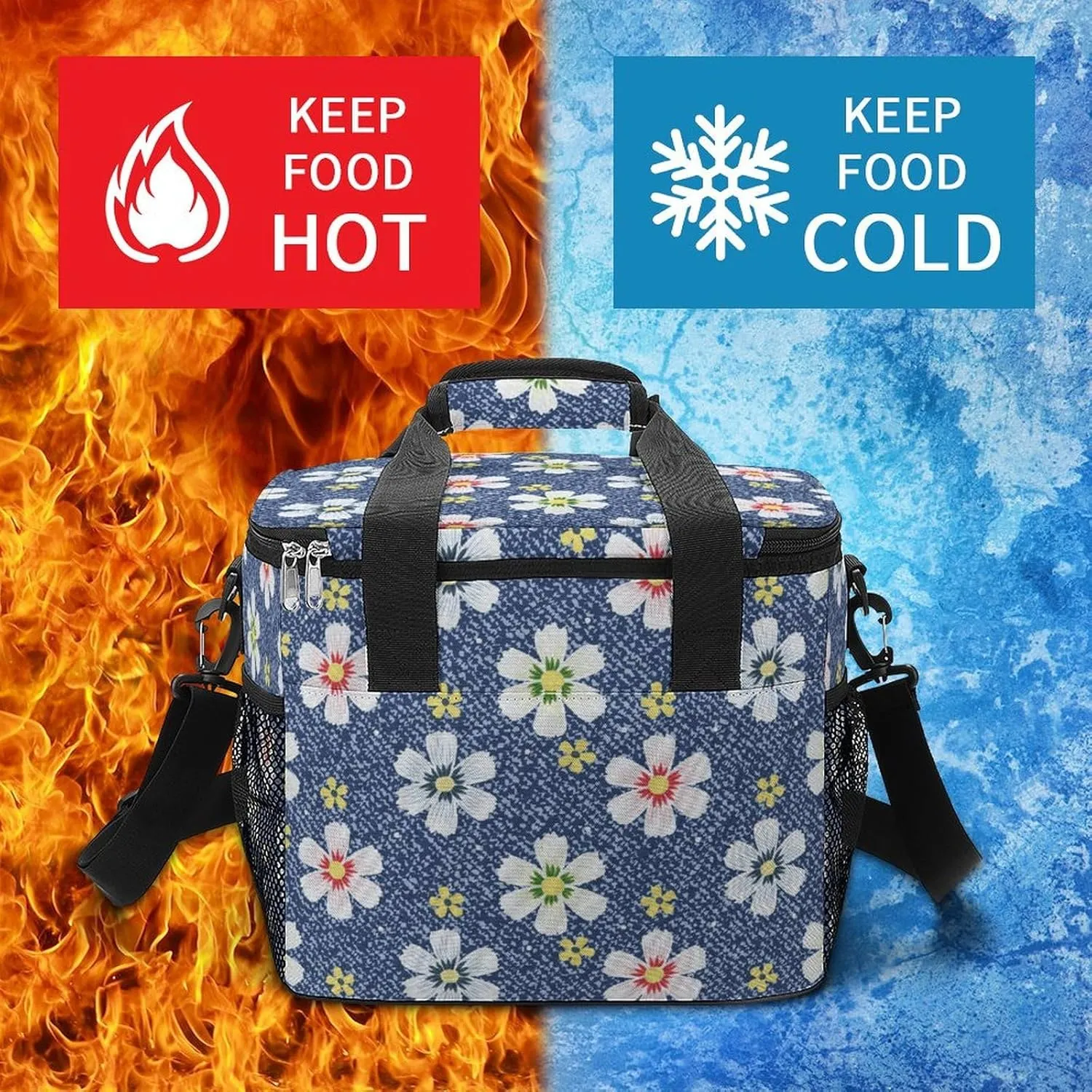22.5L Waterproof Soft Cooler BagInsulated Lunch Box for Camping Fishing Beach Road Trips