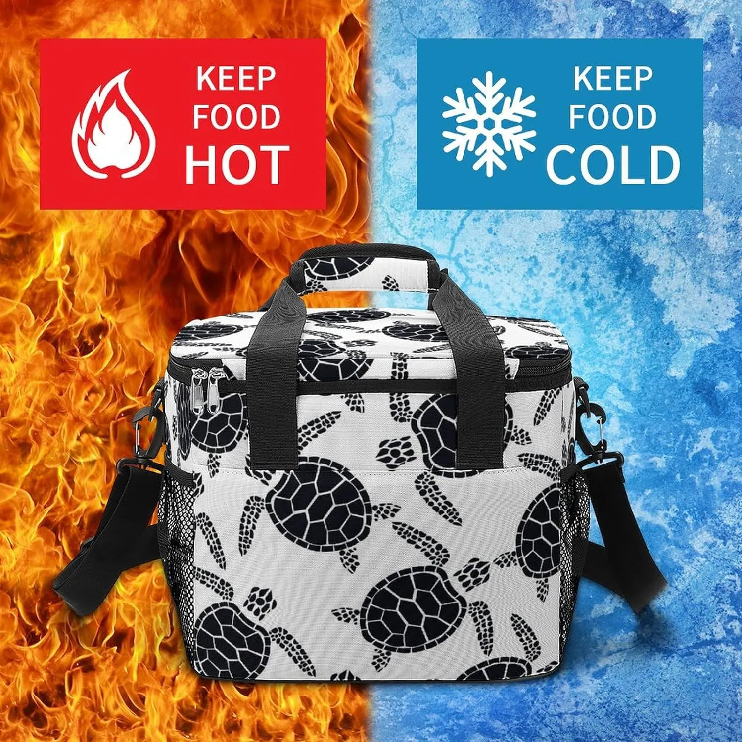 22.5L Waterproof Soft Cooler BagInsulated Lunch Box for Camping Fishing Beach Road Trips