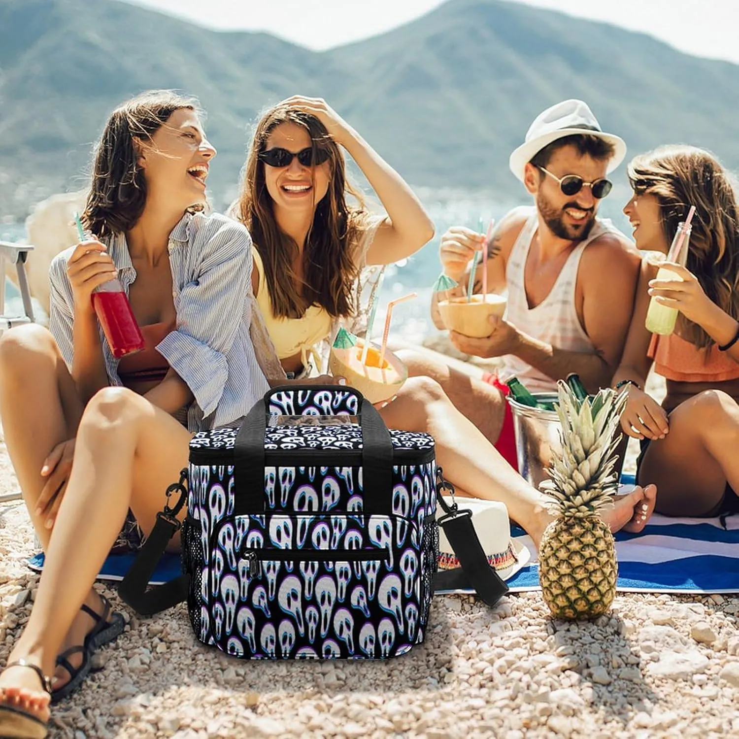 22.5L Waterproof Soft Cooler BagInsulated Lunch Box for Camping Fishing Beach Road Trips