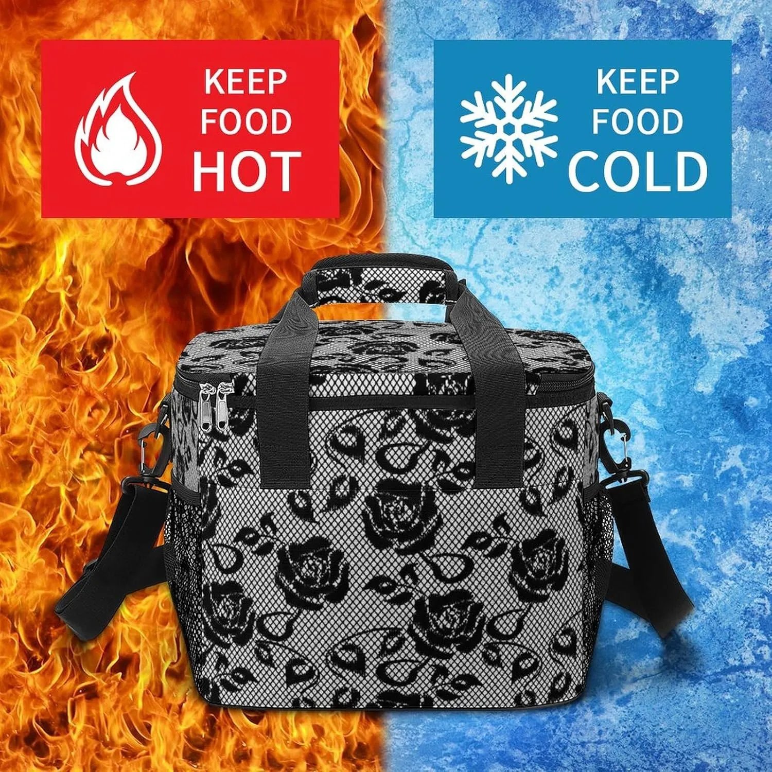 22.5L Waterproof Soft Cooler BagInsulated Lunch Box for Camping Fishing Beach Road Trips
