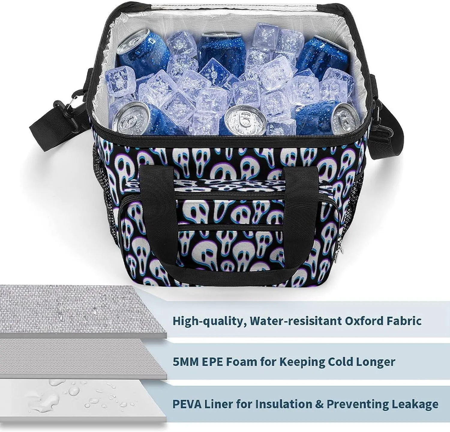 22.5L Waterproof Soft Cooler BagInsulated Lunch Box for Camping Fishing Beach Road Trips