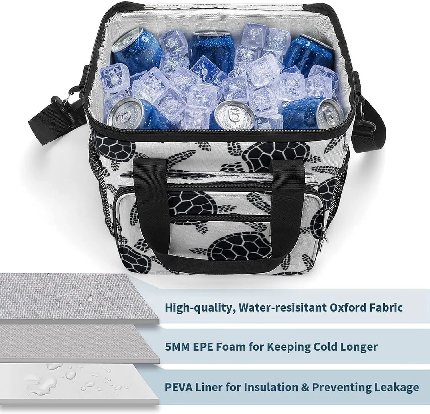 22.5L Waterproof Soft Cooler BagInsulated Lunch Box for Camping Fishing Beach Road Trips