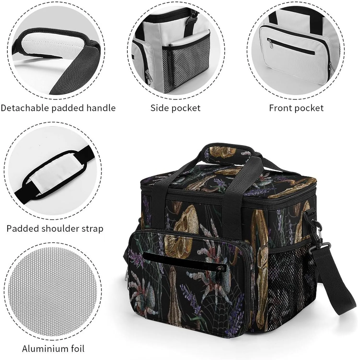22.5L Waterproof Soft Cooler BagInsulated Lunch Box for Camping Fishing Beach Road Trips