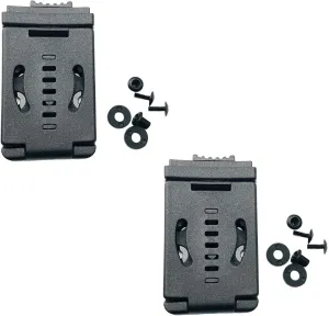 2PCS Deep Carry Pocket Clip with 4 Sets Screws Fit for K Sheath, Knife Case and Torch, Quick-dial Multi-function Nylon Back Clip Waist Clip(Black)