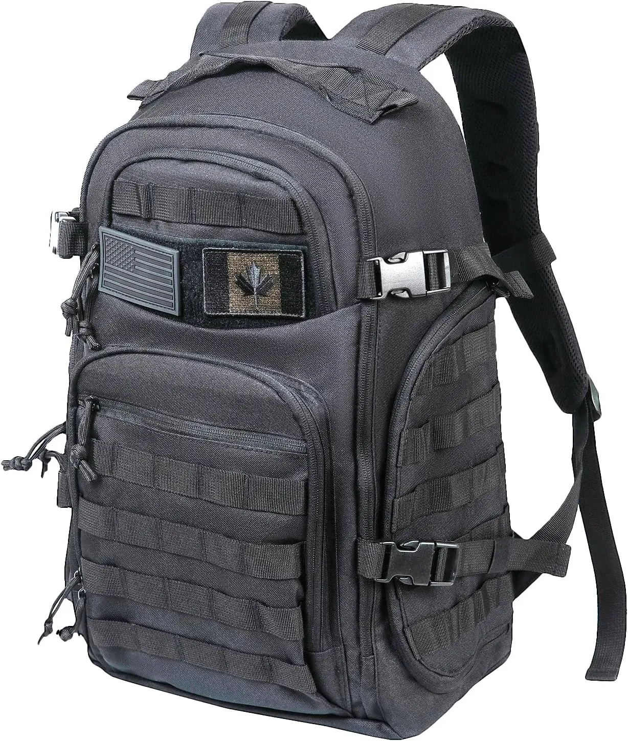 35L Capacity Military Tactical Backpack Large Army 3 Day Assault Pack Molle Bag Backpacks Laptop Backpack for Men (Black)
