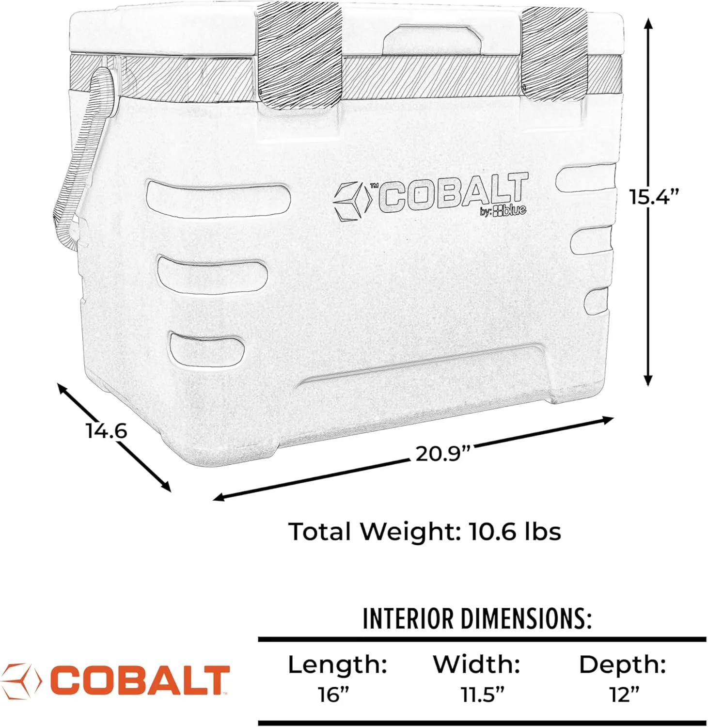 37 Quart Cobalt Weekender Cooler - Ice Chest by Blue Coolers for Camping, Sports Events, and Barbecues (Full Day Ice Retention)