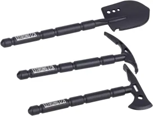 3Pcs RC Metal Mini Shovel & Axe & Pickaxe Tools Sets Simulation Decorative Accessories for 1/10 Traxxas TRX4 Axial SCX10 ii Redcat Gen7 Gen8 RC Crawler Car (Black)