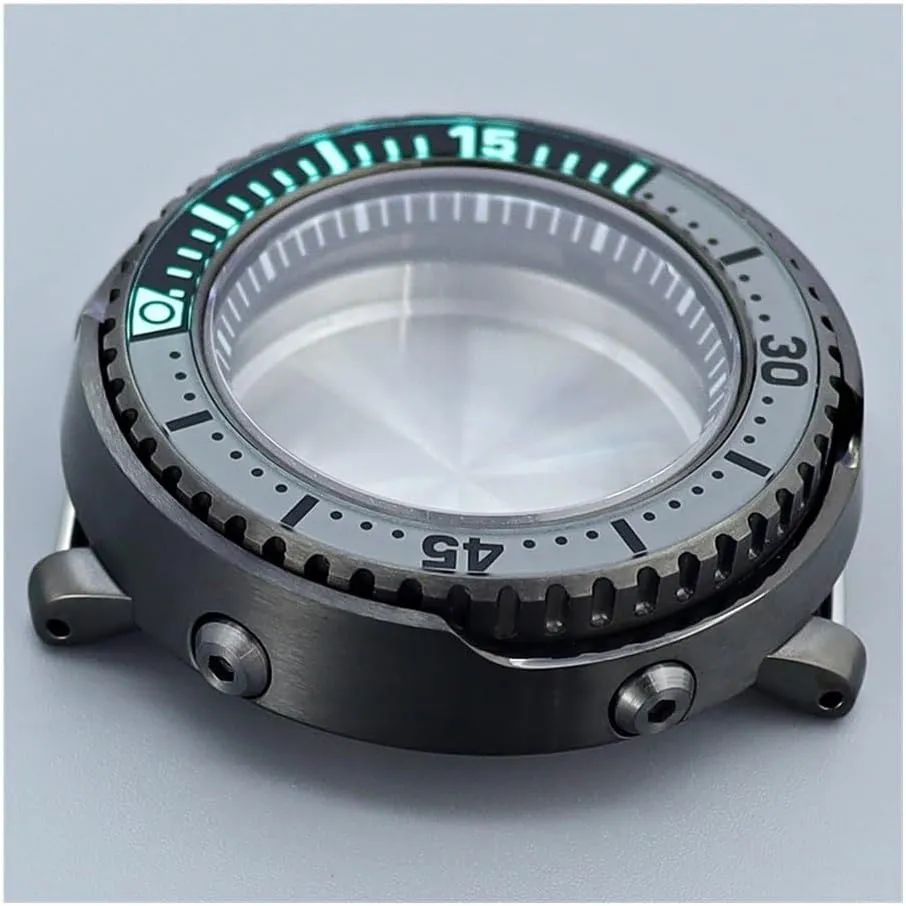 43mm Tuna Canned C3 Bezel Watch Case Fit For Seiko NH34 NH35 NH36 NH38 Movement 20ATM Waterproof Men Diving Replace Case 3.8 Crown Watch case