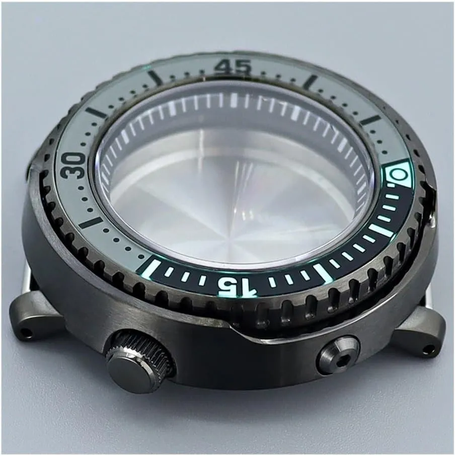 43mm Tuna Canned C3 Bezel Watch Case Fit For Seiko NH34 NH35 NH36 NH38 Movement 20ATM Waterproof Men Diving Replace Case 3.8 Crown Watch case