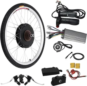 48V 1000W Waterproof Ebike Conversion Kit, 26" Rear Powerful Motor Wheel Electric Bicycle Hub Motor Kit Electric Bike Conversion Kit Twist Throttle with 5 Star