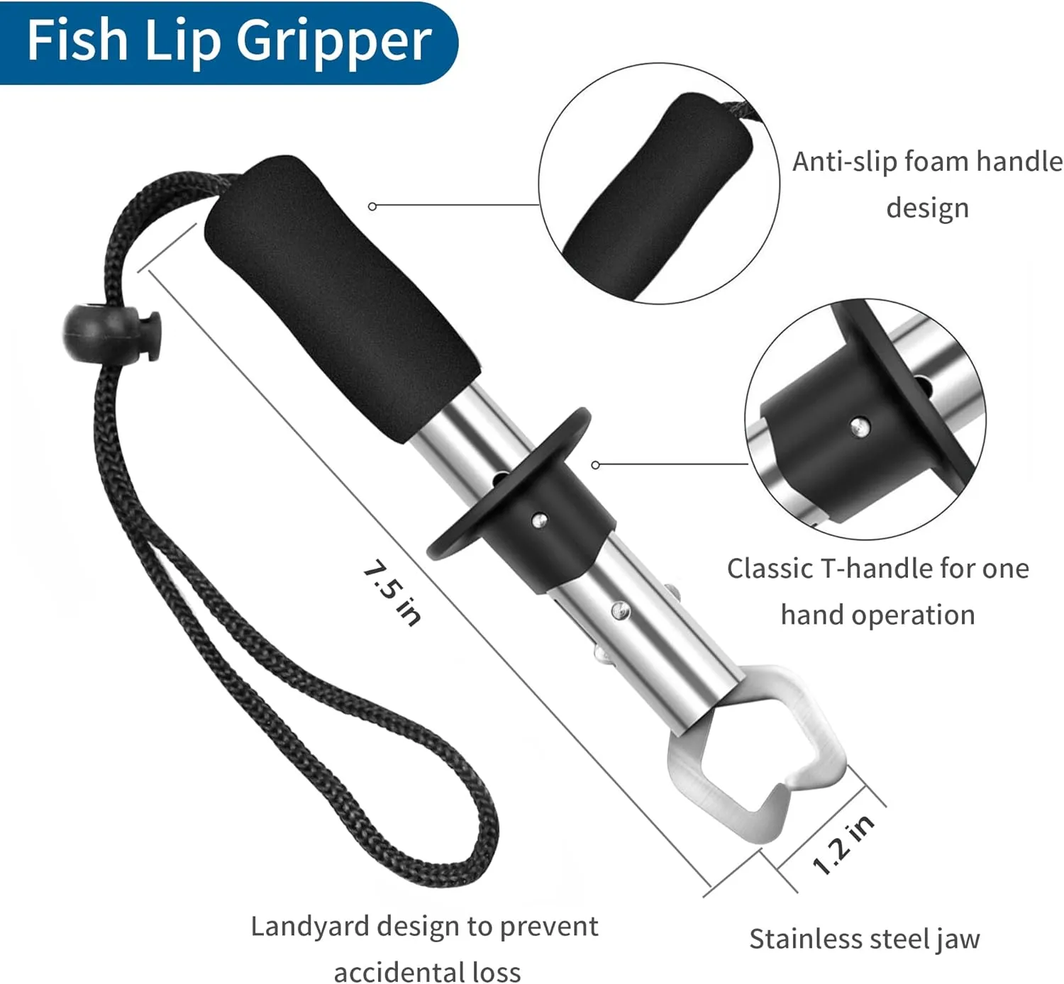 4PCS Fish Gripper Hook Remover Kit Fishing Accessories