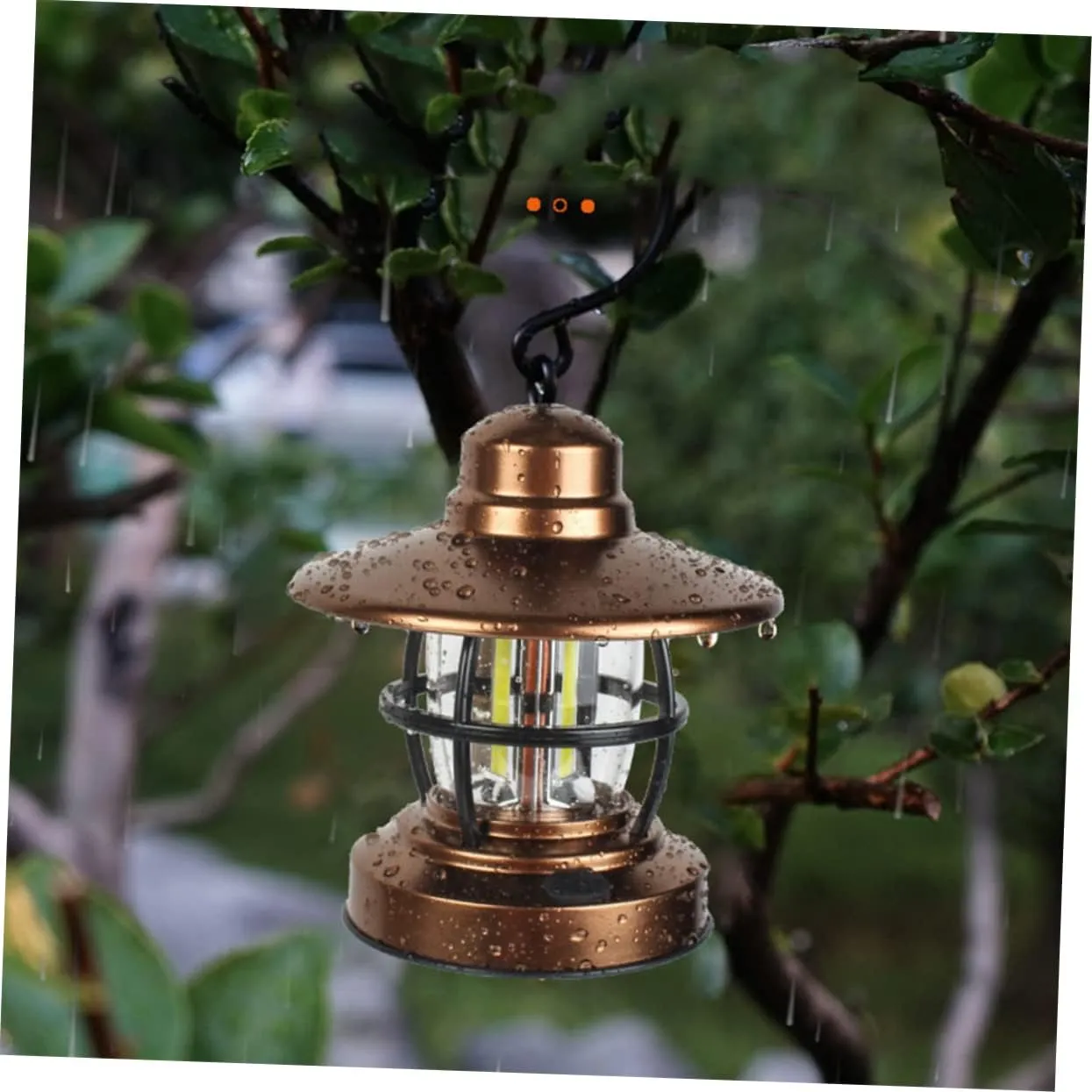 4pcs Metal Material Camping Lamp Waterproof Outdoor Lantern Solar Powered Tent Light for Garden Camping Hiking