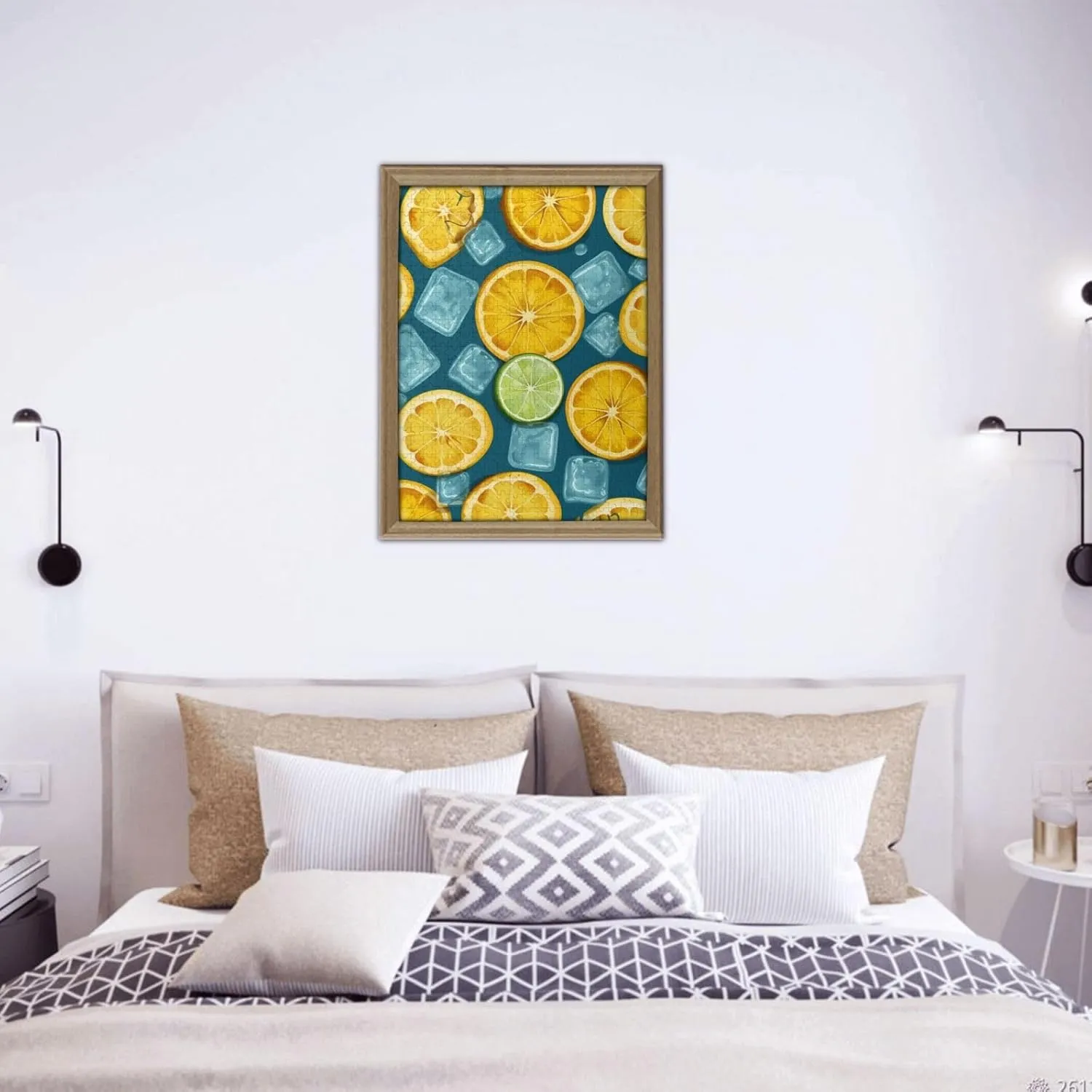 500 Piece Jigsaw Puzzle for Adults Personalized Picture Puzzle Ice Cubes and Lemon Customized Wooden Puzzle for Family, Birthday, Wedding, Game Nights Gifts, 20.4"x15"
